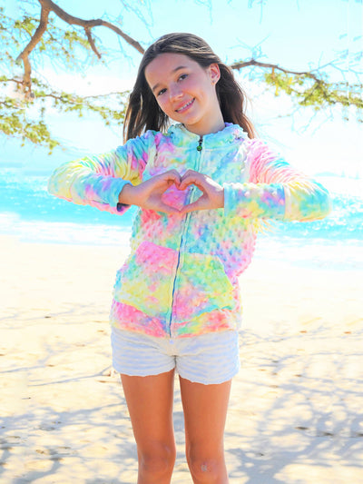 Girls Hoodie | Cotton Candy Tie Dye