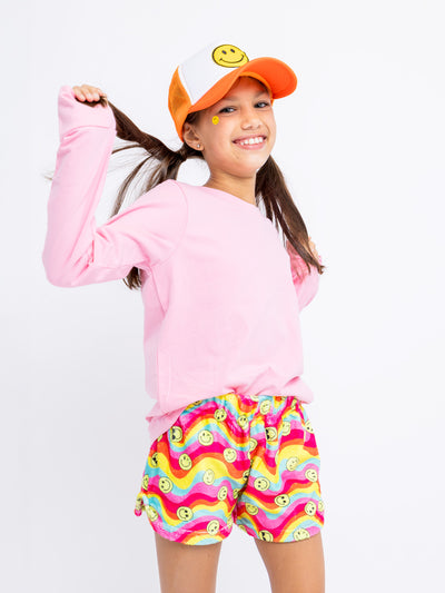 girls basic light blue long sleeve t-shirt