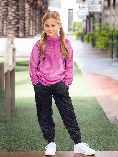 Orchid Minky Sweatshirt and Rimi Leggings Gift Set