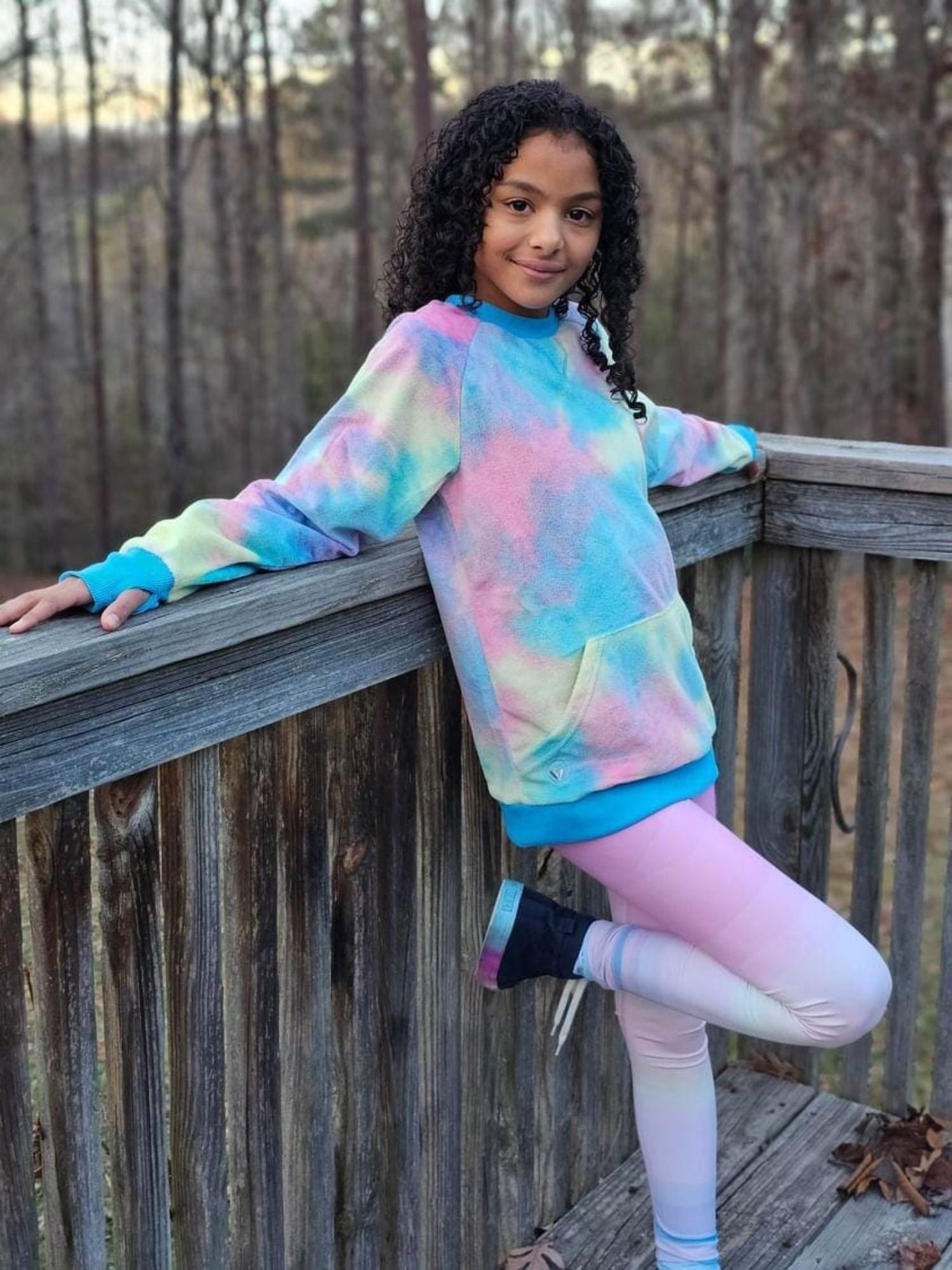 Cotton Candy Tie Dye Sweatshirt and Kimberly Leggings Gift Set