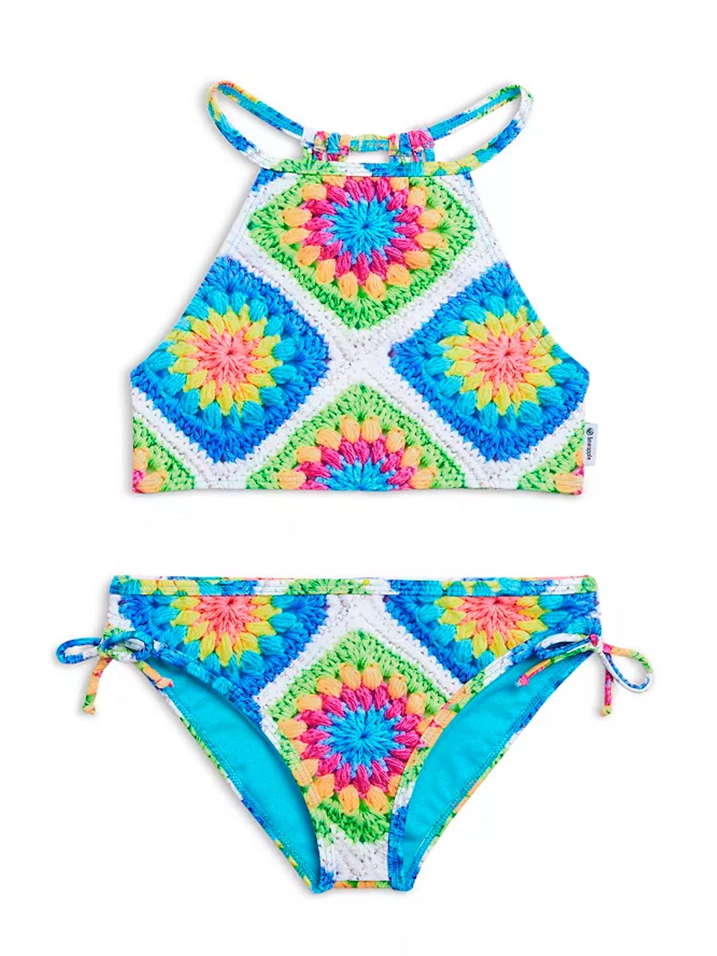 Girls Printed Braided Back Bikini Set