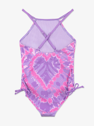 Heart Print One Piece Swimsuit