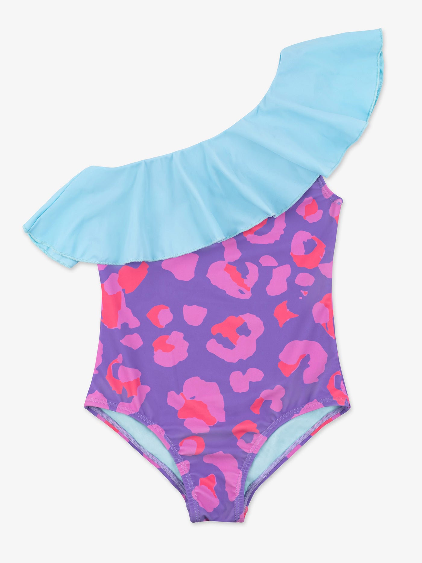 Violet - One Shoulder Ruffle One Piece Swimsuit