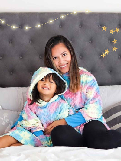 Mix and Match Mom and Me Minky Oversized Hoodie Two Pack Gift Set