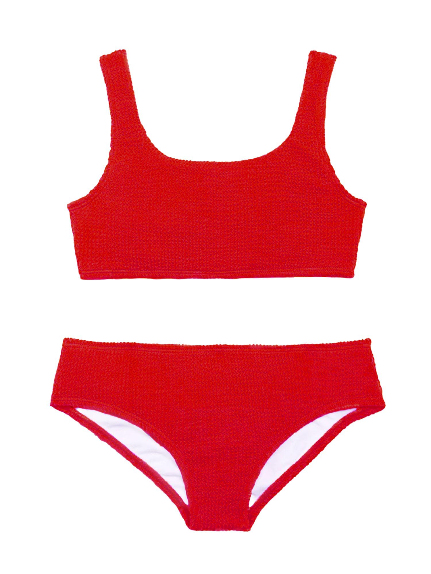 Girls Square Neck Two Piece Bikini