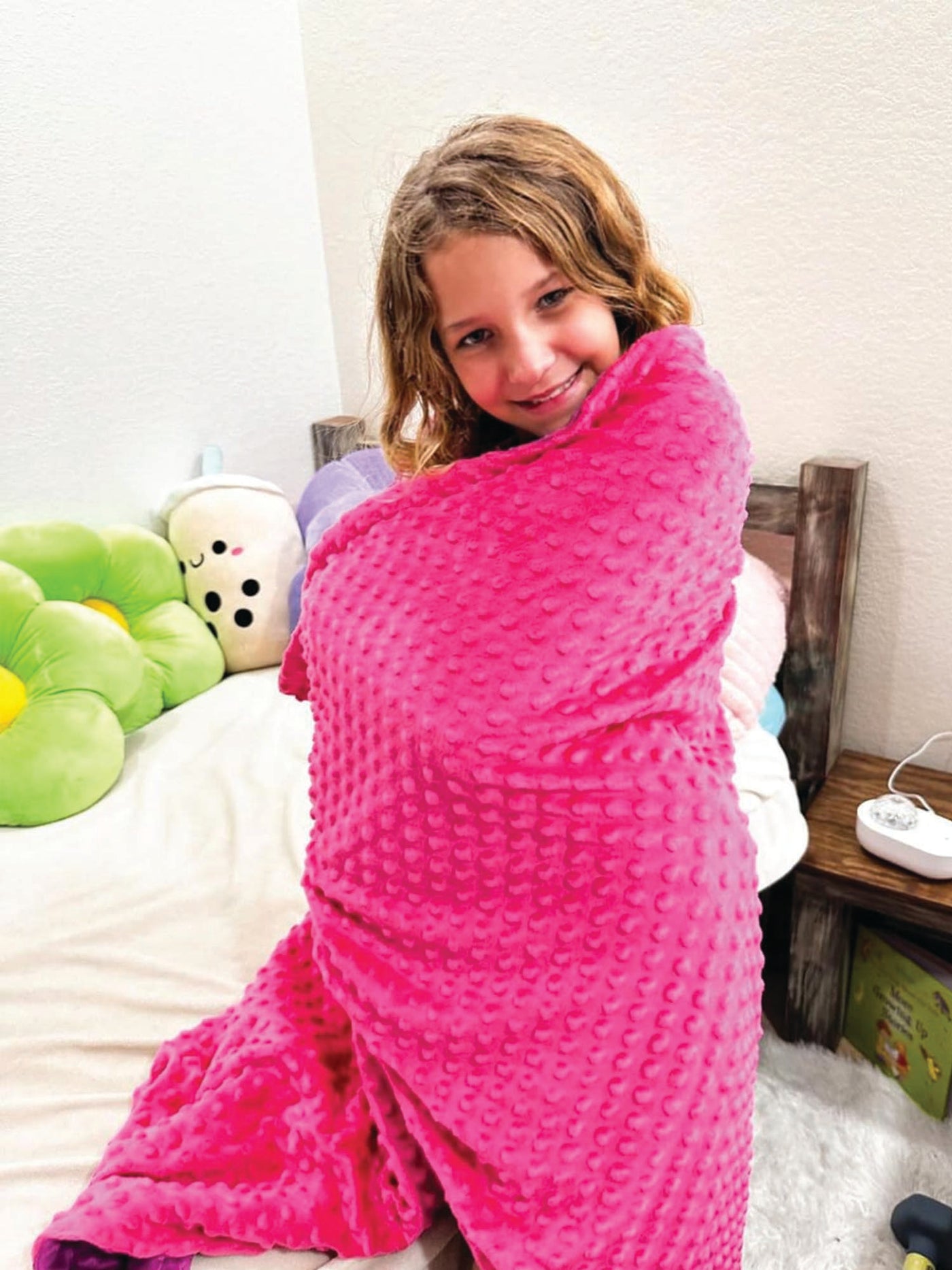 Girls Minky Bubble Blanket