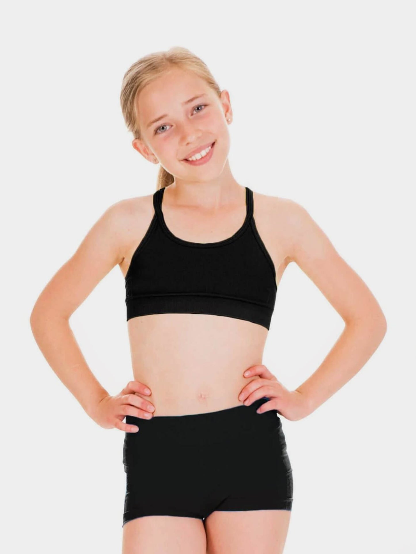 Girls Seamless Activewear Mini Shorts 