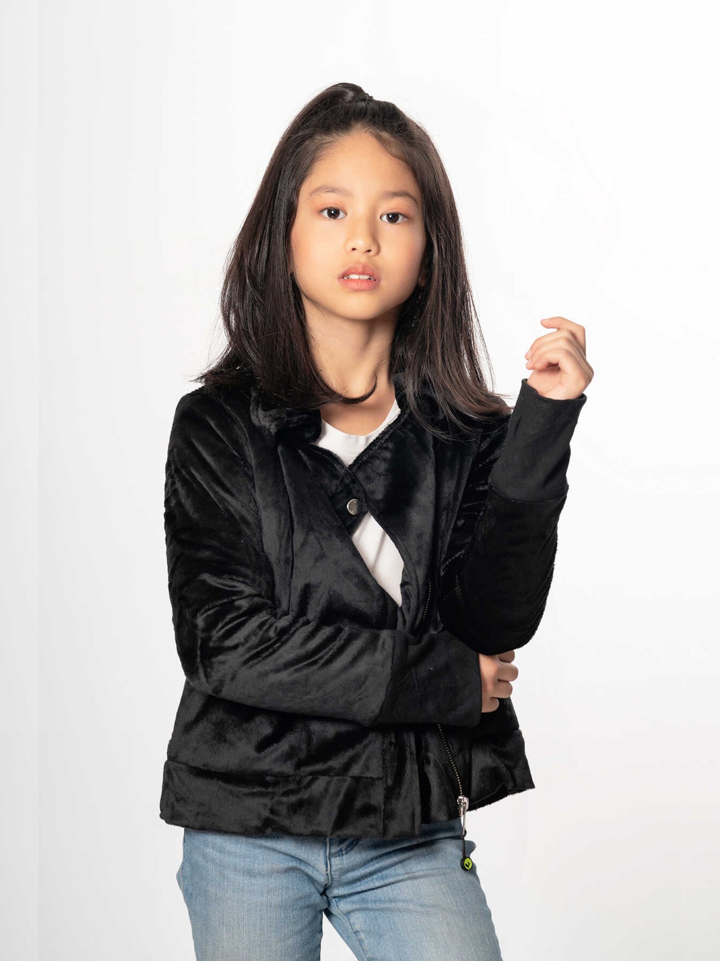  Girls Minky Moto Jacket