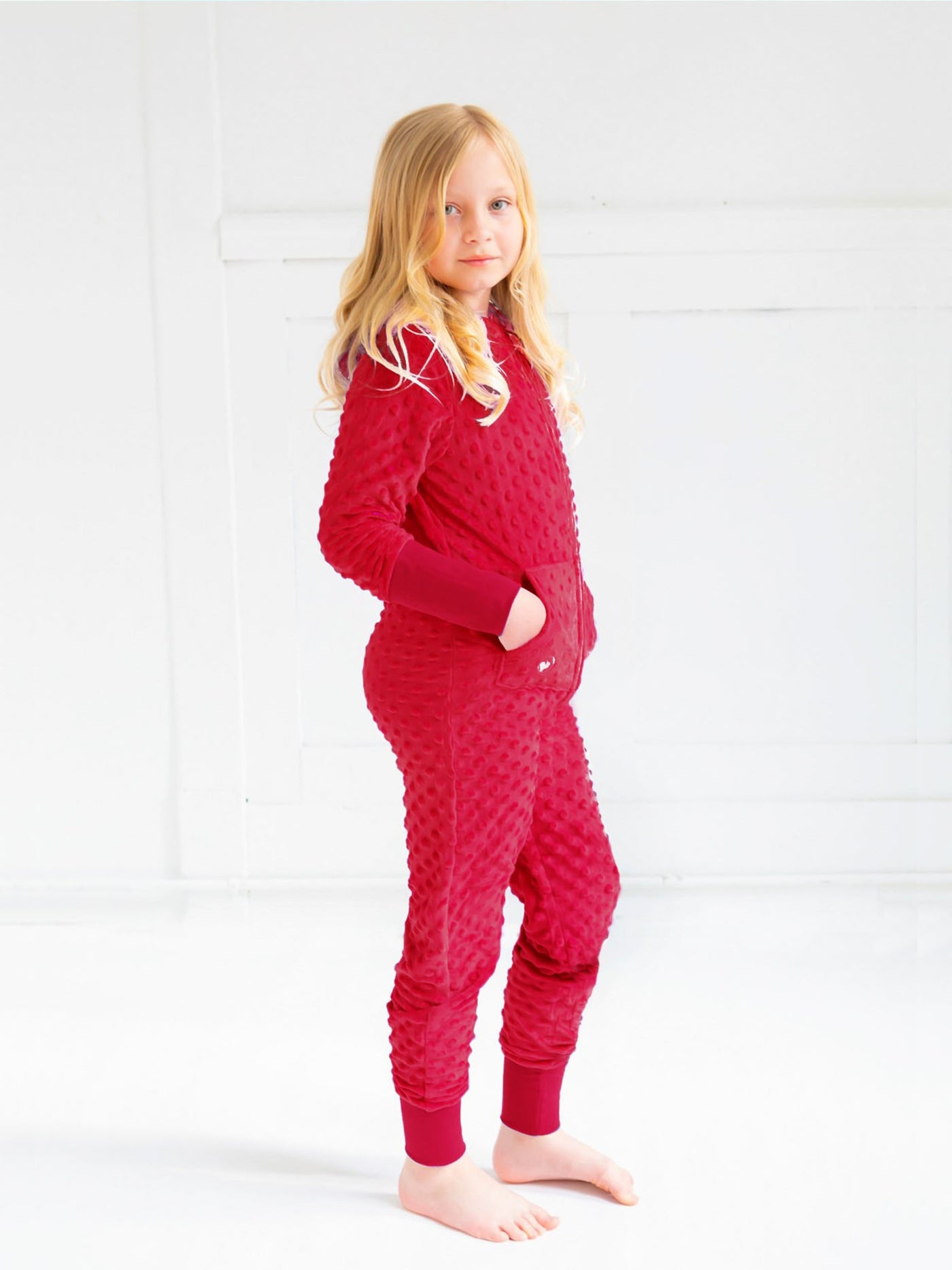 Minky Bubble Onesie - Burgundy