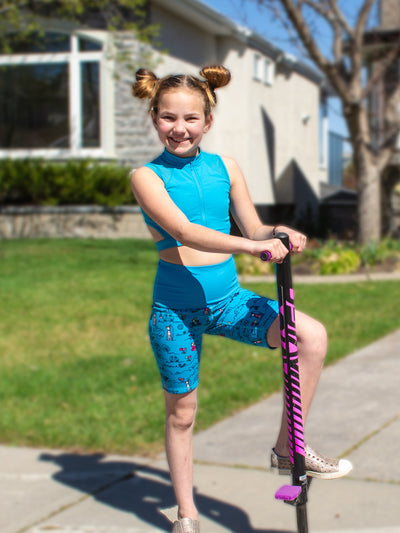 Girls HIGH-WAISTED BIKE SHORTS